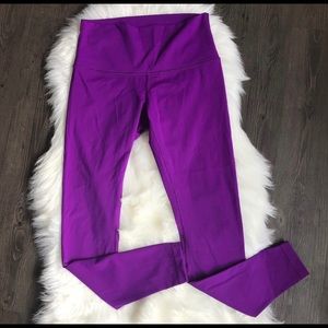 Lululemon high tides purple leggings size 12